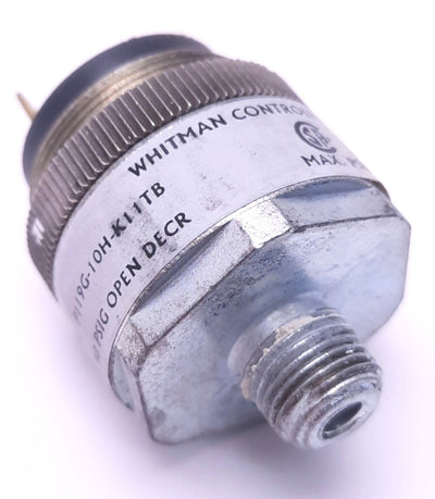 Used Whitman Controls P119G-10H-K11TB Pressure Switch 3-100psi Set, 1/8" NPT