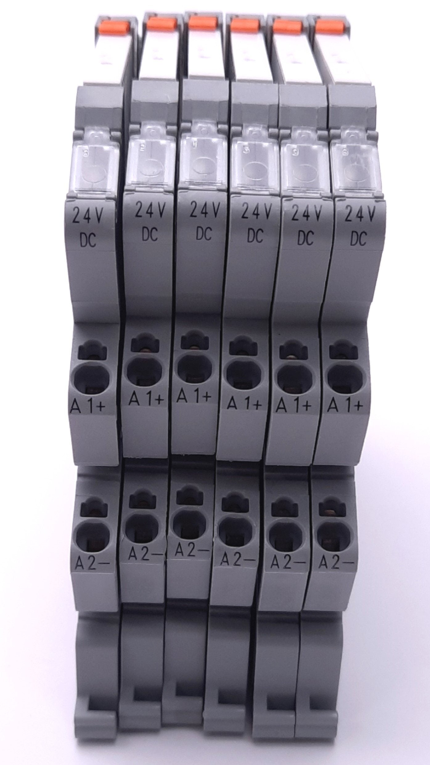 Used Lot of 6 Wago 857-304 857-152 Relay & Relay Module, 24v DC Coil, 6A Cont., SPDT