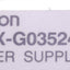 Used Omron S8JX-G03524CD Switching Power Supply 100-240v AC 1A Input, 24v DC 1.5A Out