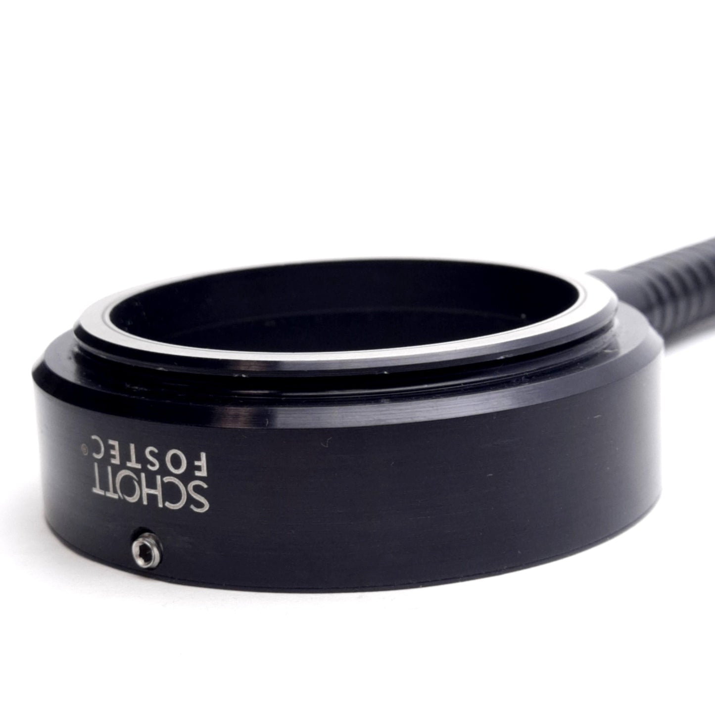 Used Fostec Schott A08630 Midi Fiber Optic Ring Light Guide, 38-53mm Objective, 33"L