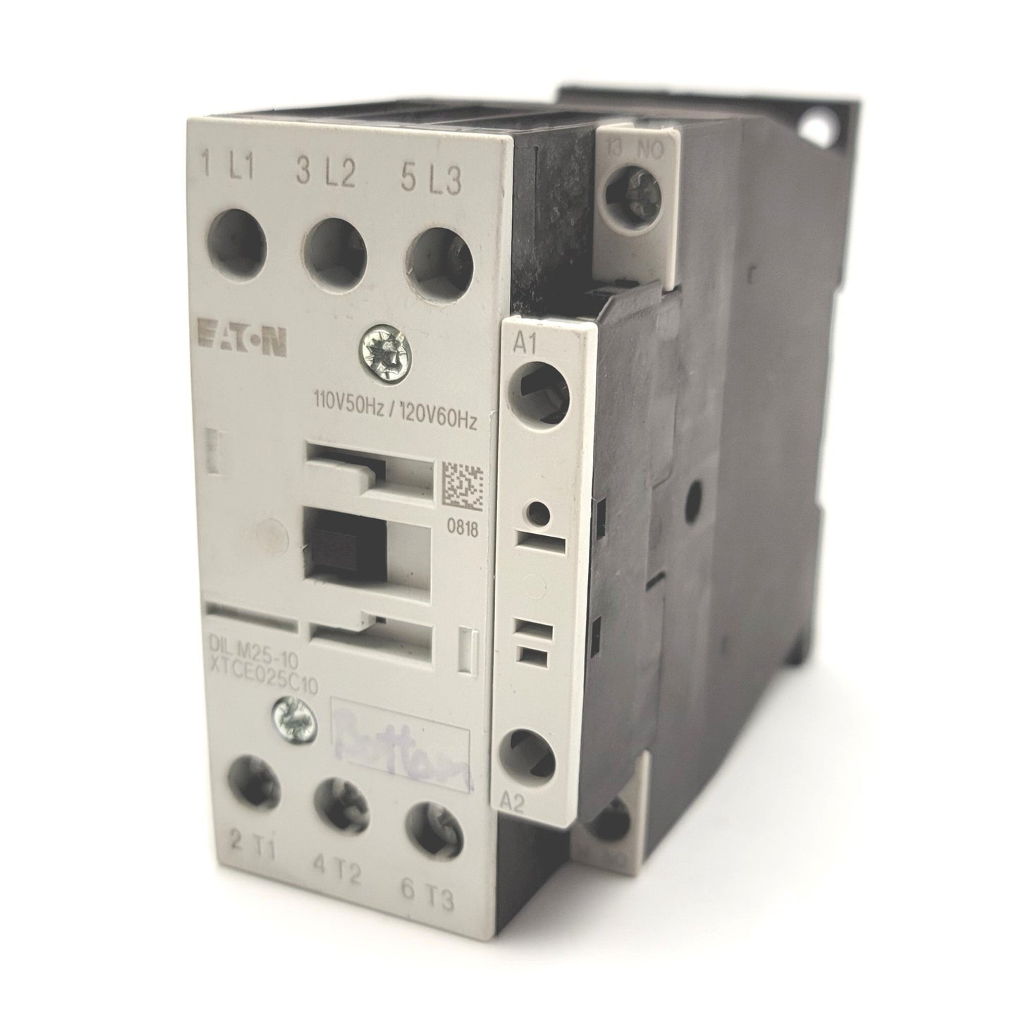 Used Eaton XTCE025C10 IEC Contactor 220-690VAC, 25A, 14kW, 20HP, 115VAC Coil, 3-Pole