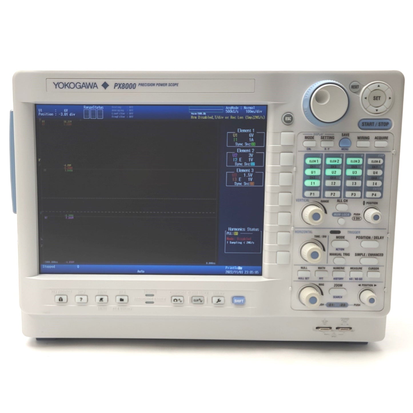 New Yokogawa PX8000-D-HE/C20/G5/P4 Precision Power Scope 12-Bit, 100MS/s, 20MHz