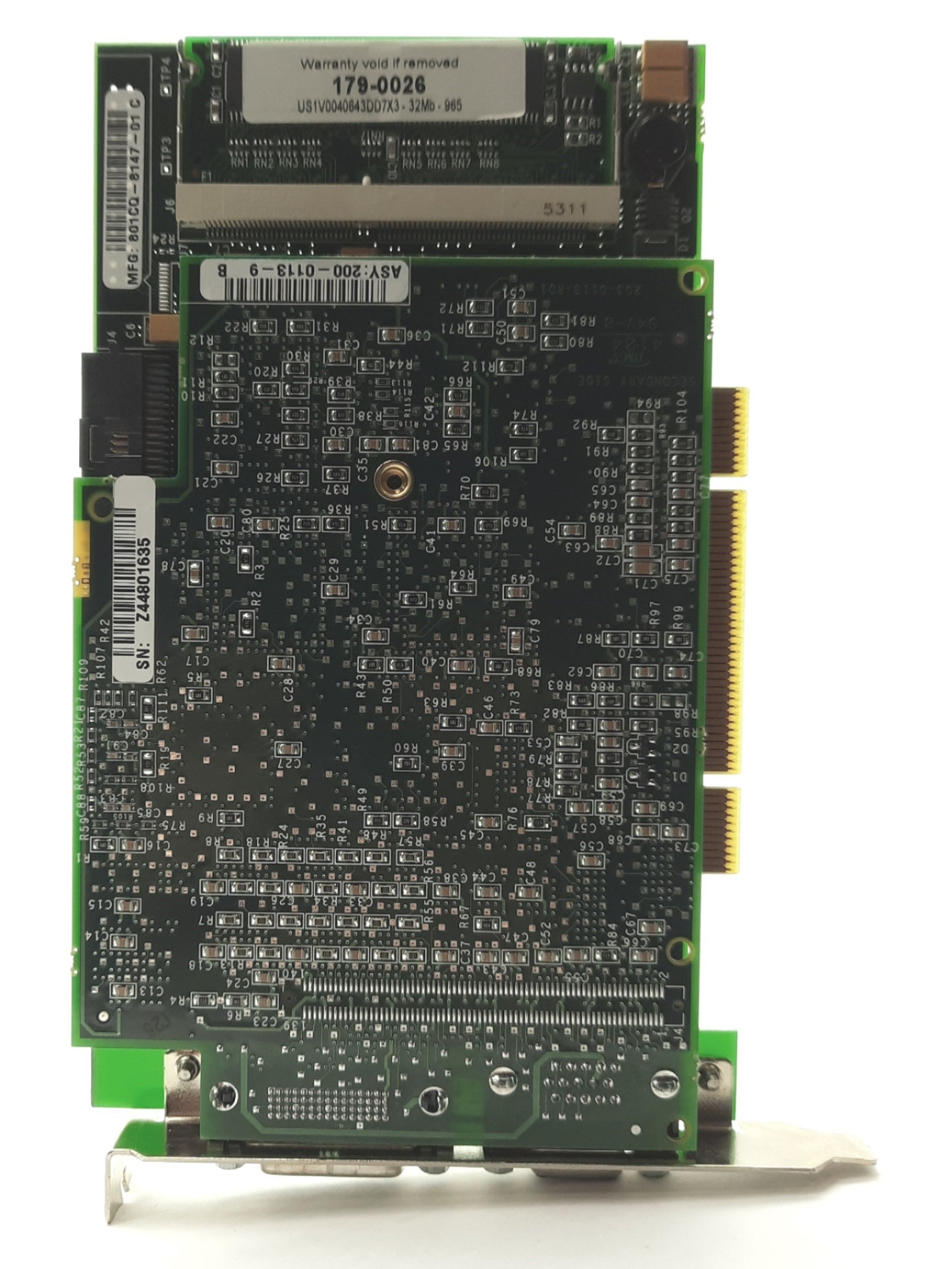 Used Cognex MVS-8120 Vision Processor Module, CVM9, PCI, 2x Digital 1x Analog Cameras
