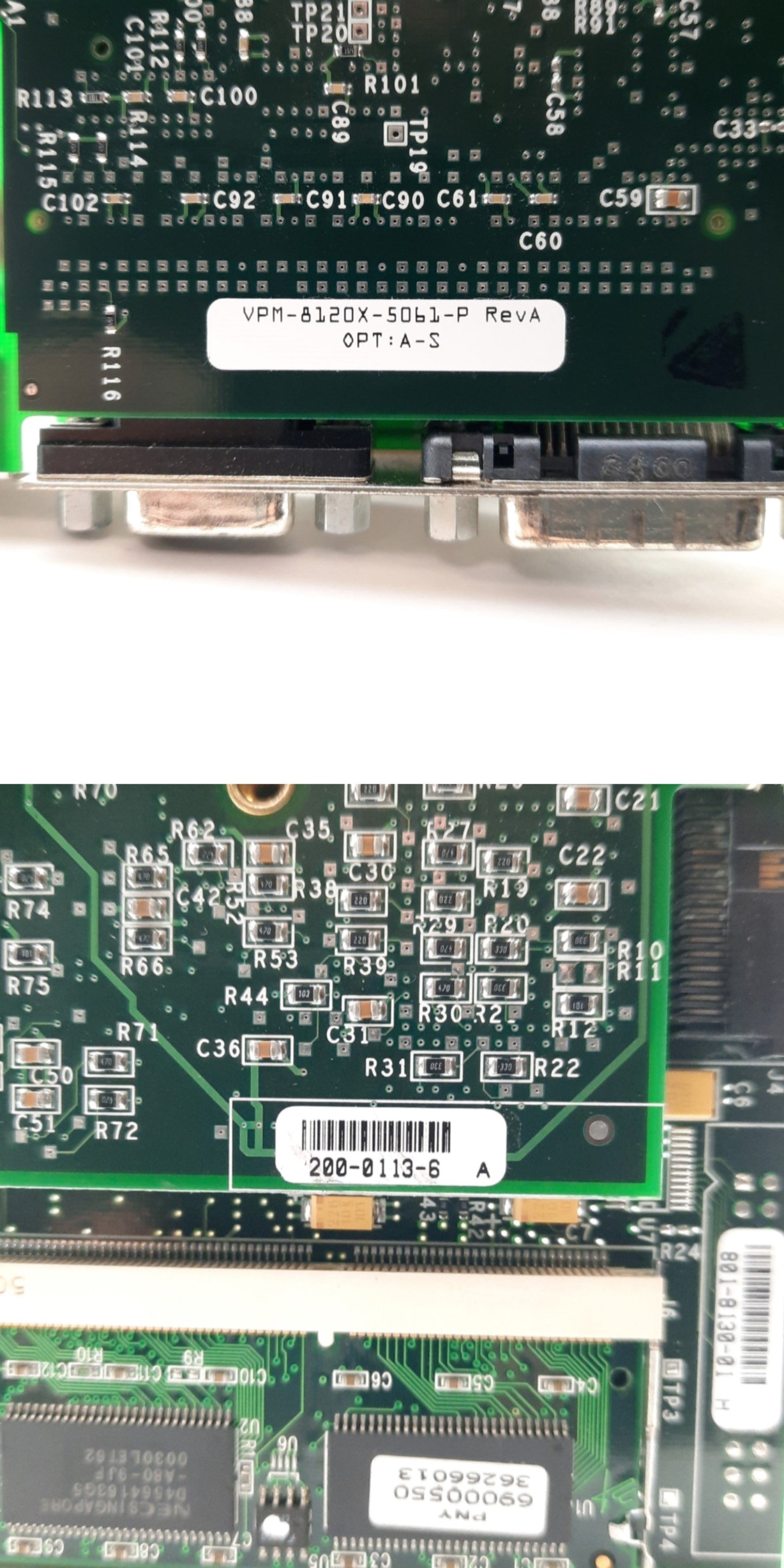 Used Cognex MVS-8120 Opt: A-S Vision Processor Module CVM6 PCI 2x Digital 1x Analog