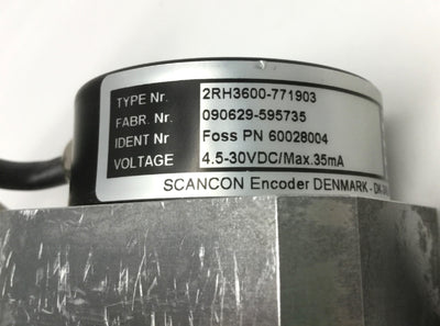 Used Foss 60028004 Spectrophotometer NIR Analyzer Motor Assy w/ 2RH3600 Encoder 5-30V