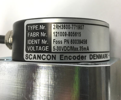 Used Foss 60039456 Spectrophotometer NIR Analyzer Motor Assy w/ 2RH3600 Encoder 5-30V