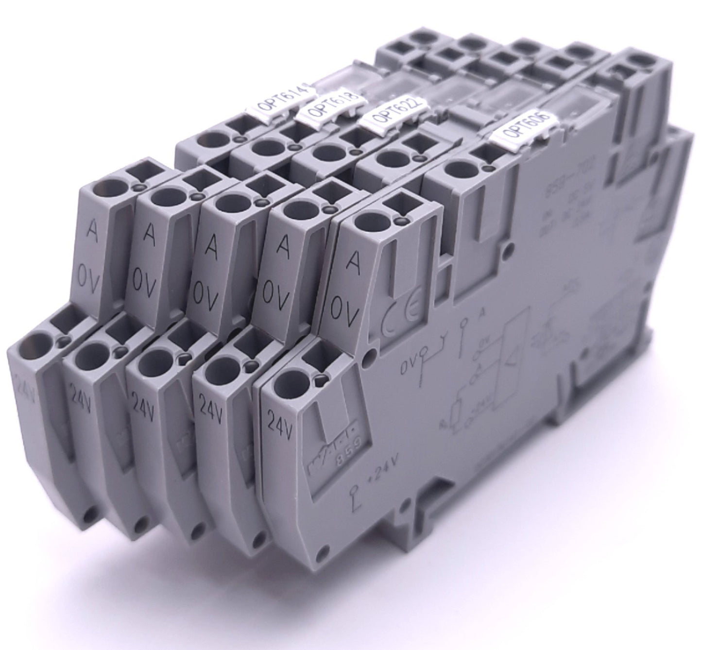 Used Lot of 5 Wago 859-702 Optocoupler Module 5v DC Input, 0.5A, 0-24v DC Out,SPST-NO