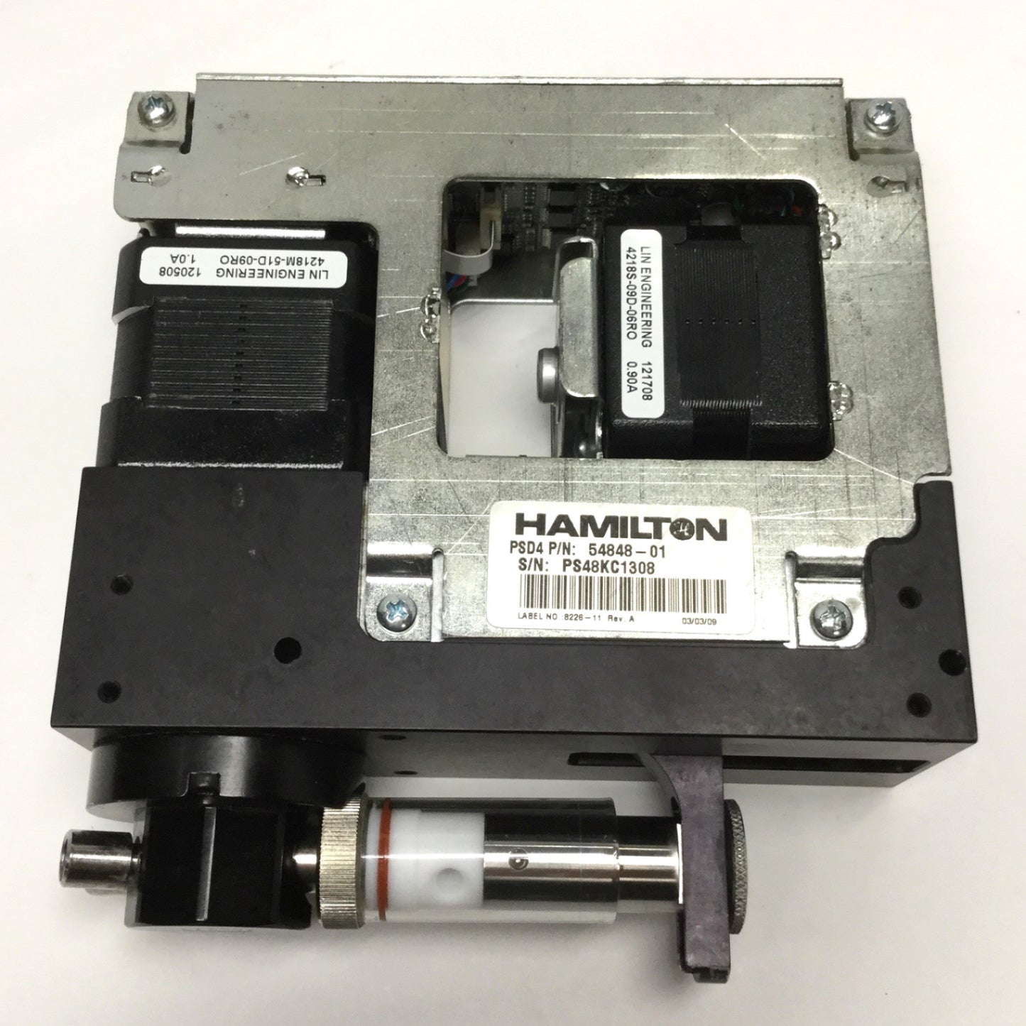 Used Hamilton PSD/4 Microlab Precision Drive Syringe Pump 24VDC, RS232/485 or CAN