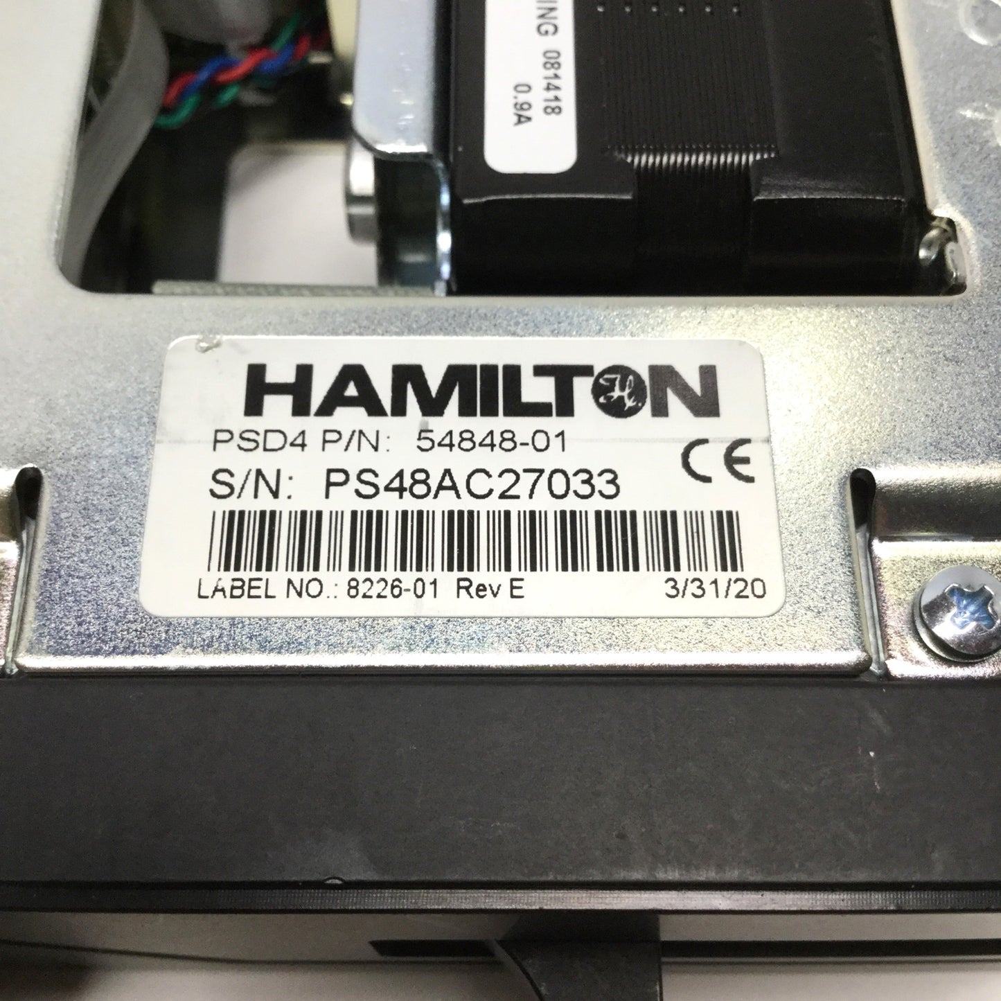 Used Hamilton PSD/4 Microlab Precision Drive Syringe Pump 24VDC, RS232/485 or CAN