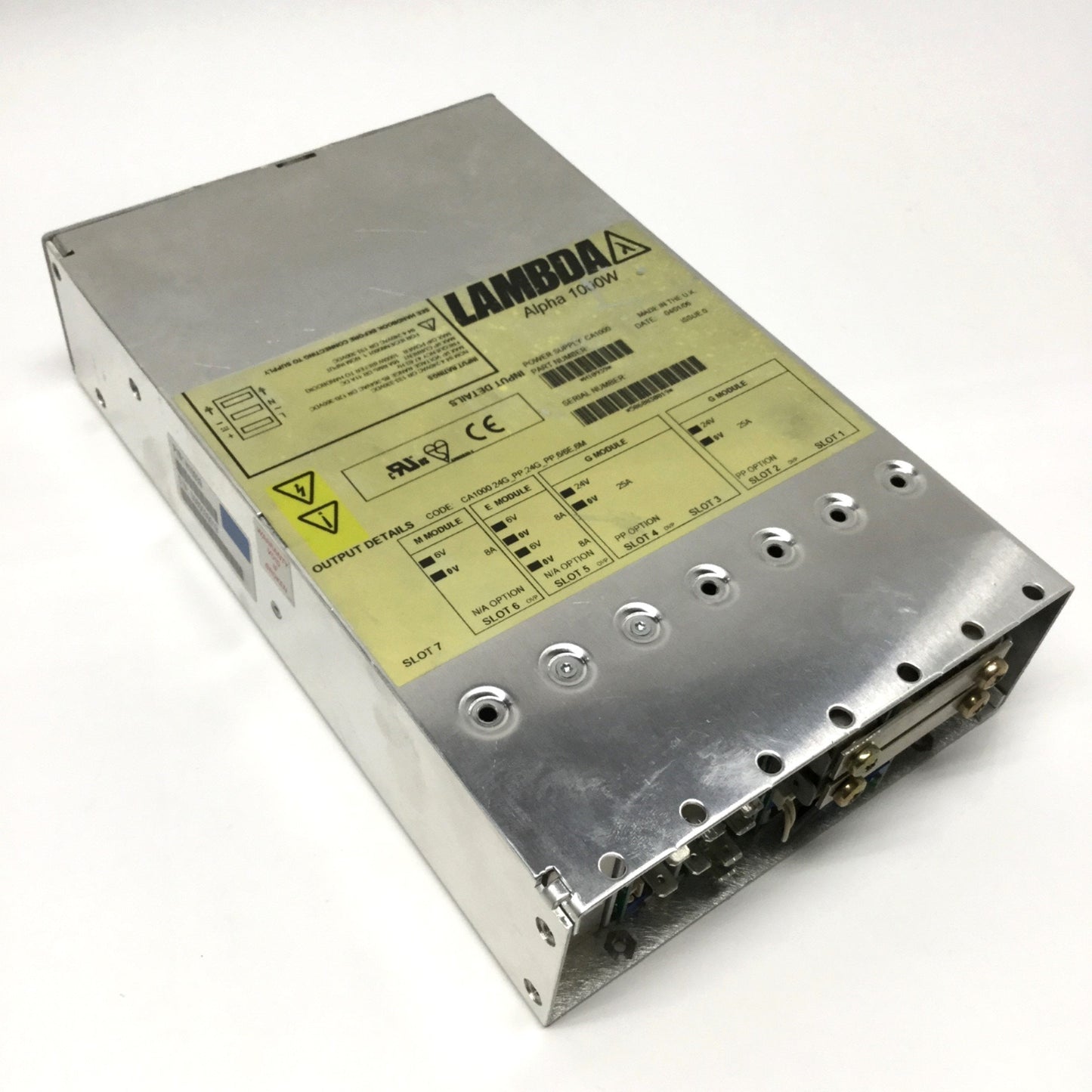 Used LAMBDA CA1000 Alpha 1000W Modular Power Supply 85-264VAC In, 6/24VDC 8/25A Out