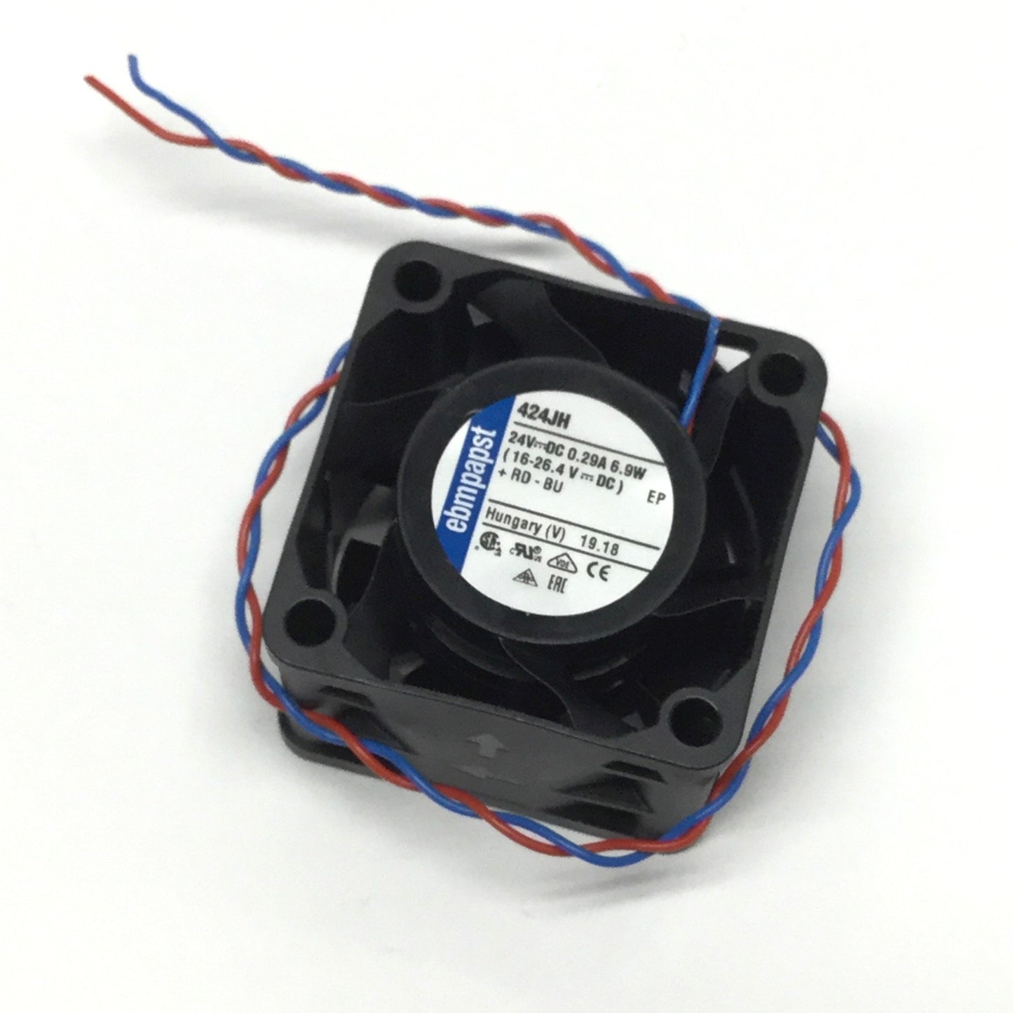 New – Open box ebmpapst 424JH Axial Cooling Fan, 24VDC, 22.4CFM, 40x40x28mm, 17200RPM