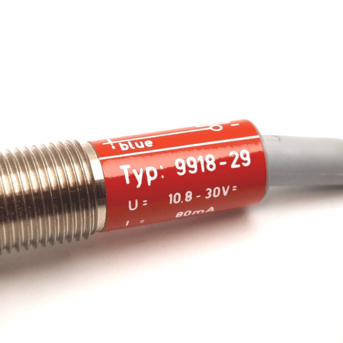 New Pulsotronic 9918-29 Inductive Proximity Sensor, 10.8-30VDC, 80mA, M12, 3-Wire