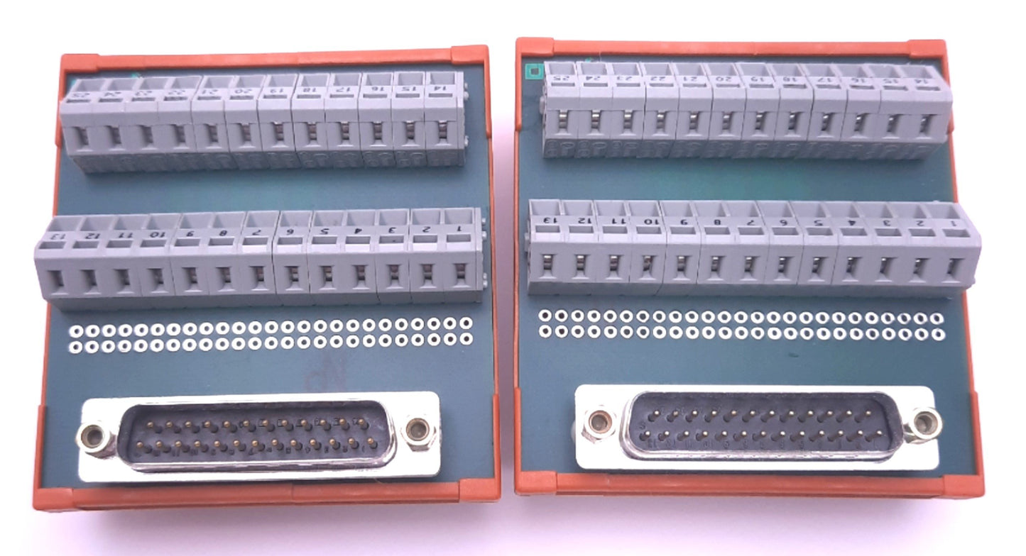 Used Lot of 2 Wago 289-547 D-Sub Module 100vAC/125vDC, 2A, 25 Pin, D-Sub to Terminal