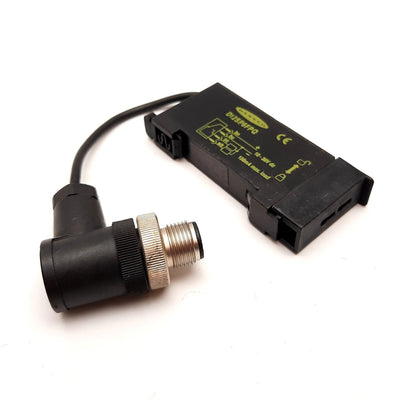 Used Banner D12SP6FPQ Fiber Optic Sensor Amplifier, 10-30VDC, PNP, 4-Pin M12 QD