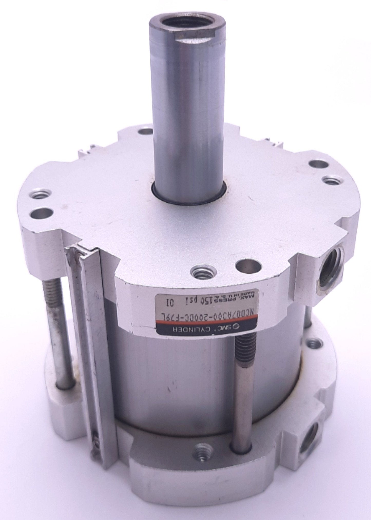 Used SMC NCDQ7A300-200DC-F79L Compact Cylinder 3" Bore, 2" Stroke, Dbl-Acting, Magnet