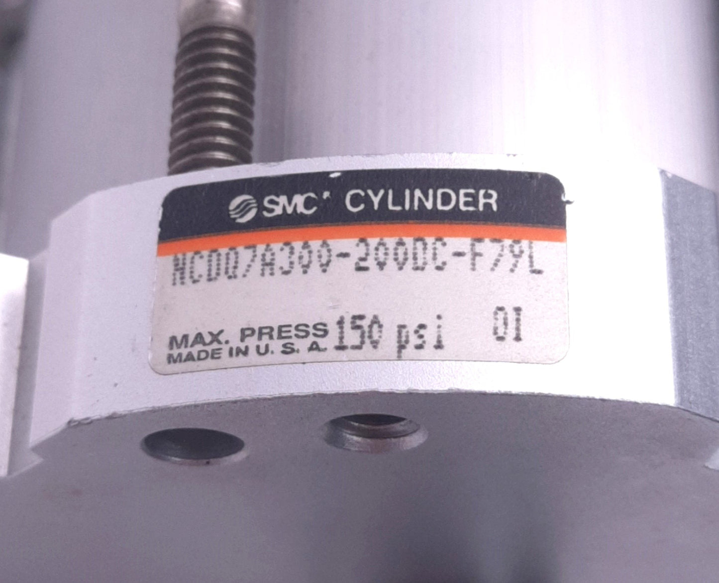 Used SMC NCDQ7A300-200DC-F79L Compact Cylinder 3" Bore, 2" Stroke, Dbl-Acting, Magnet