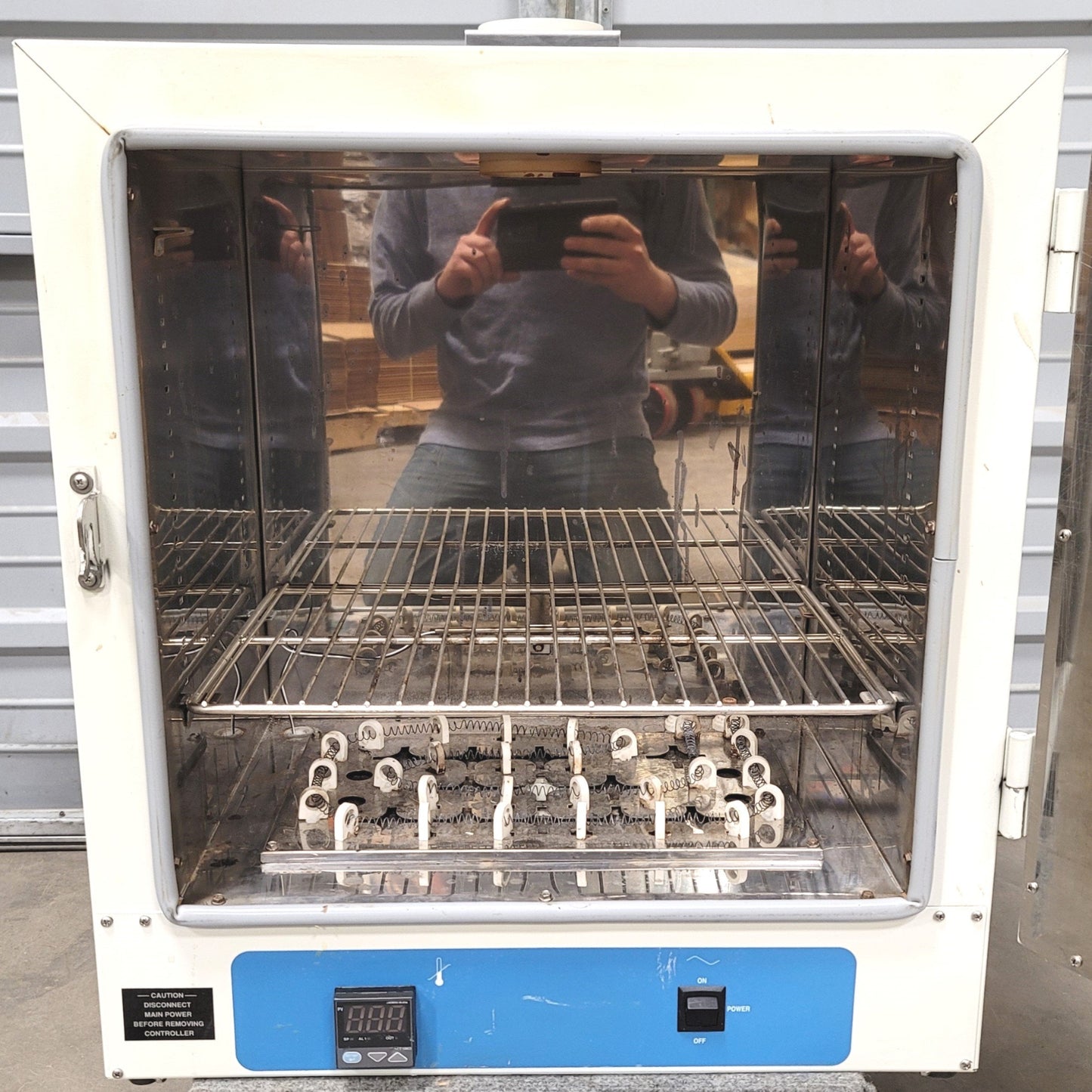 Used Lindberg Blue M G01305A Gravity Convection Oven, 40°C To 220°C, 2Cu Ft, 120VAC