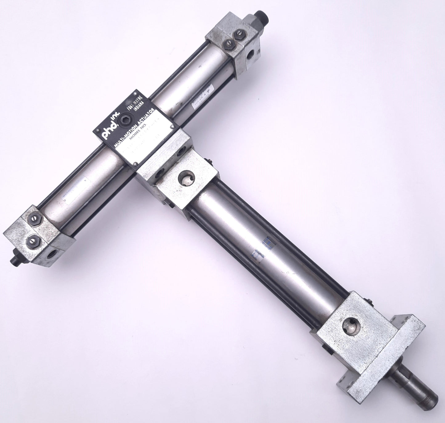 Used PHD MA11RF1180x4-PL-D1-D2-M Multi-Motion Actuator 180 Deg/4" Stroke, 150 Psi Air