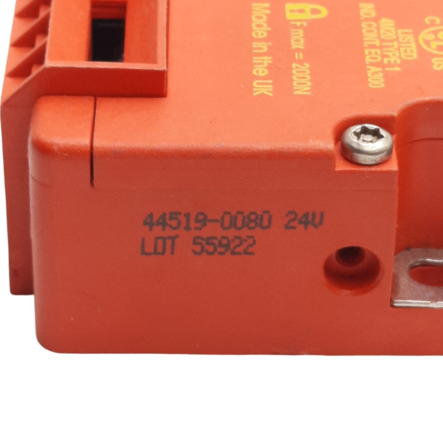 Used STI 44519-0080 Safety Interlock Switch 3NC & 2NO, 24VAC/DC Coil, *No Key*