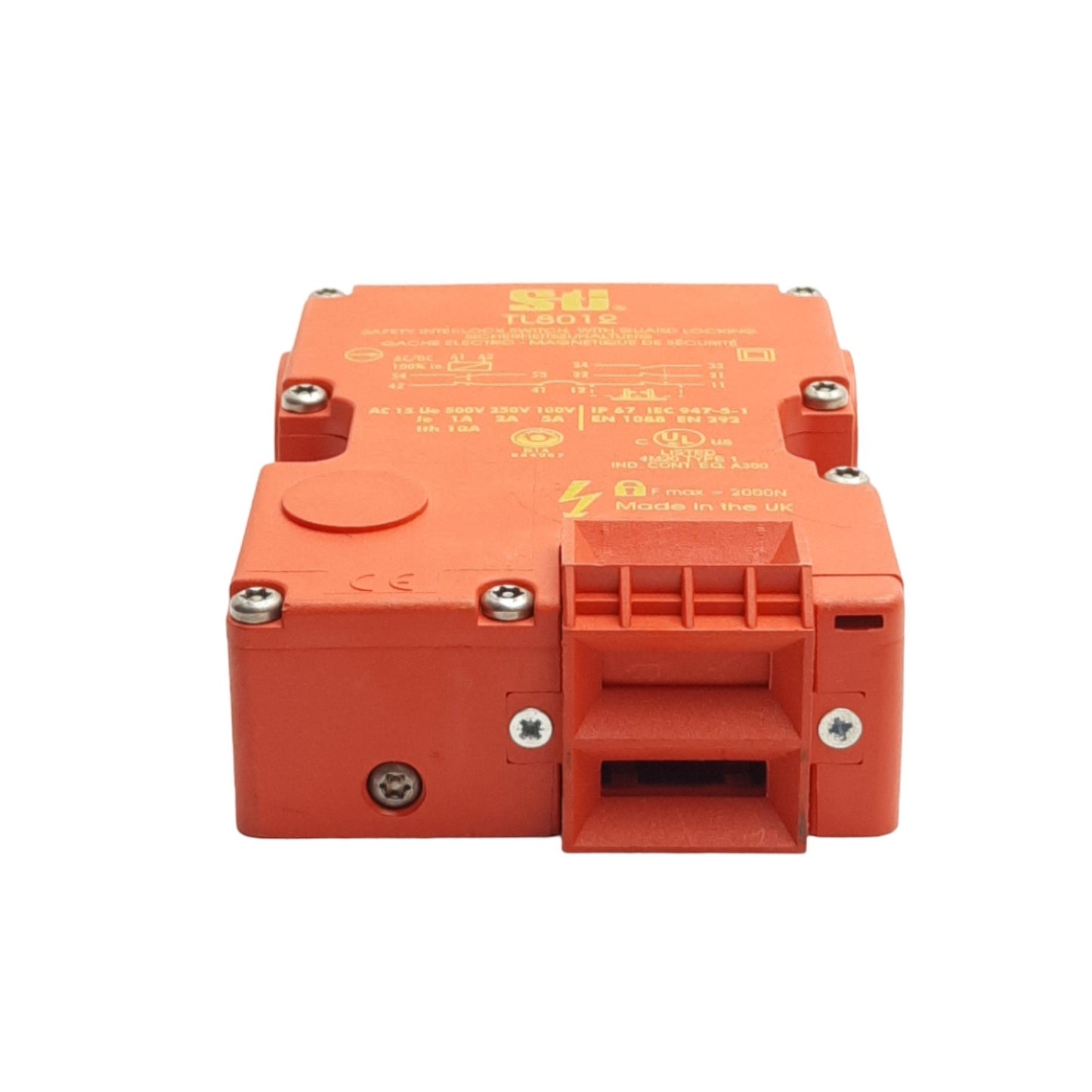 Used STI 44519-0080 Safety Interlock Switch 3NC & 2NO, 24VAC/DC Coil, *No Key*