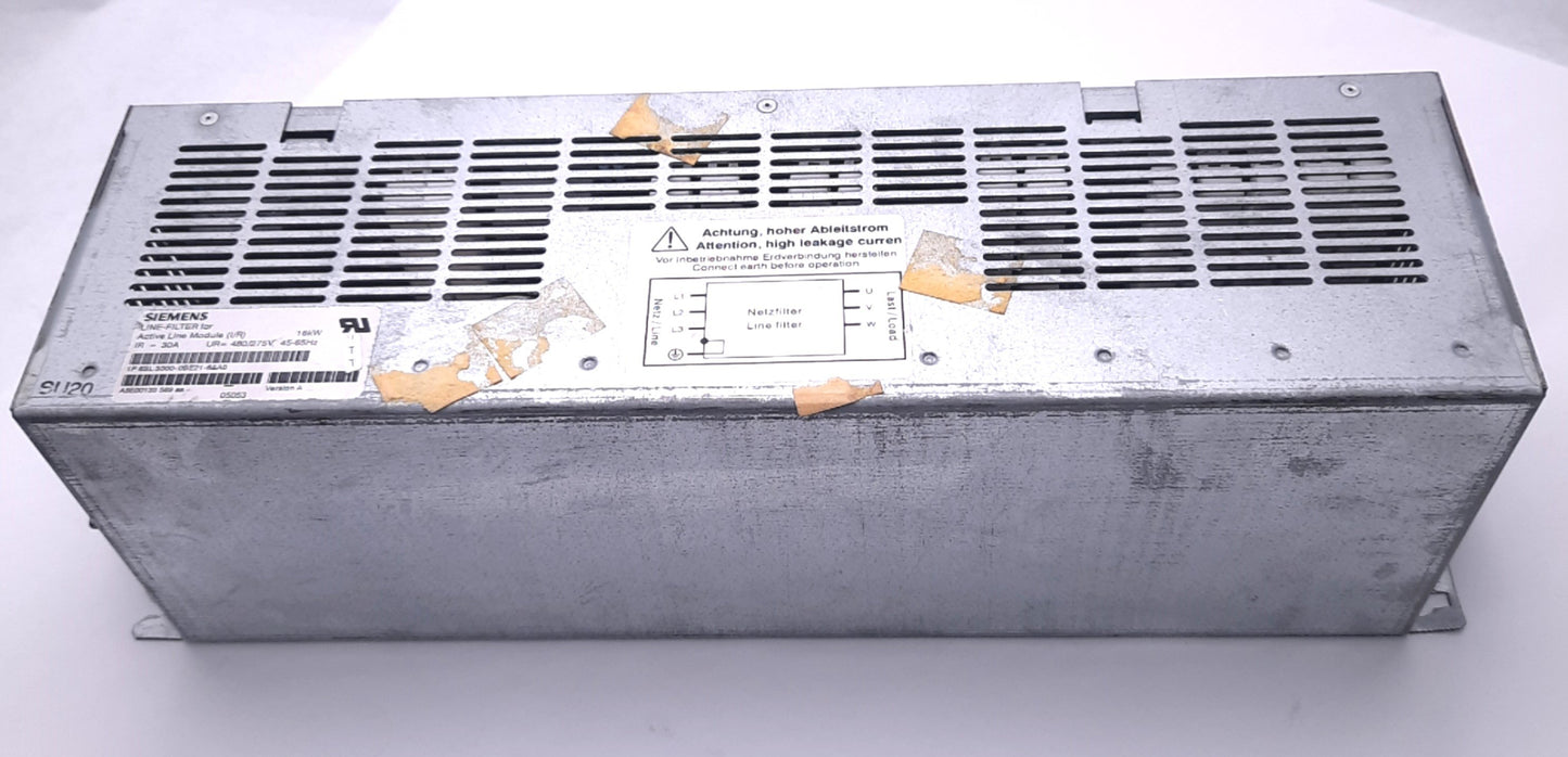 Used Siemens 6SL3000-0BE21-6AA0 Line-Filter For 16KW Active Line Module, 380-480v AC
