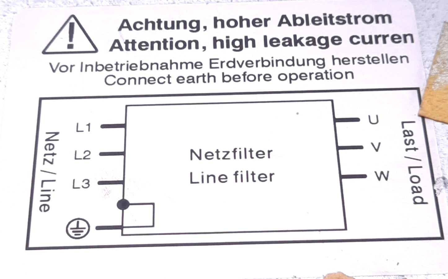Used Siemens 6SL3000-0BE21-6AA0 Line-Filter For 16KW Active Line Module, 380-480v AC