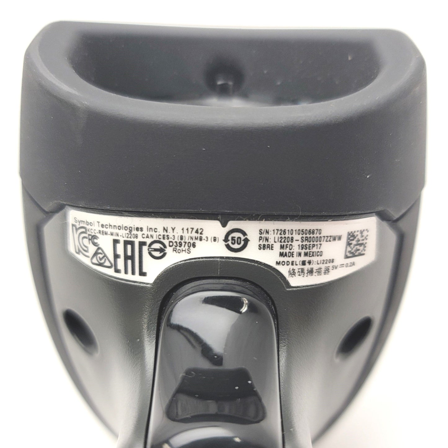 Used Motorola Symbol LI2208-SR00007ZZWW General Purpose Corded Barcode Scanner USB