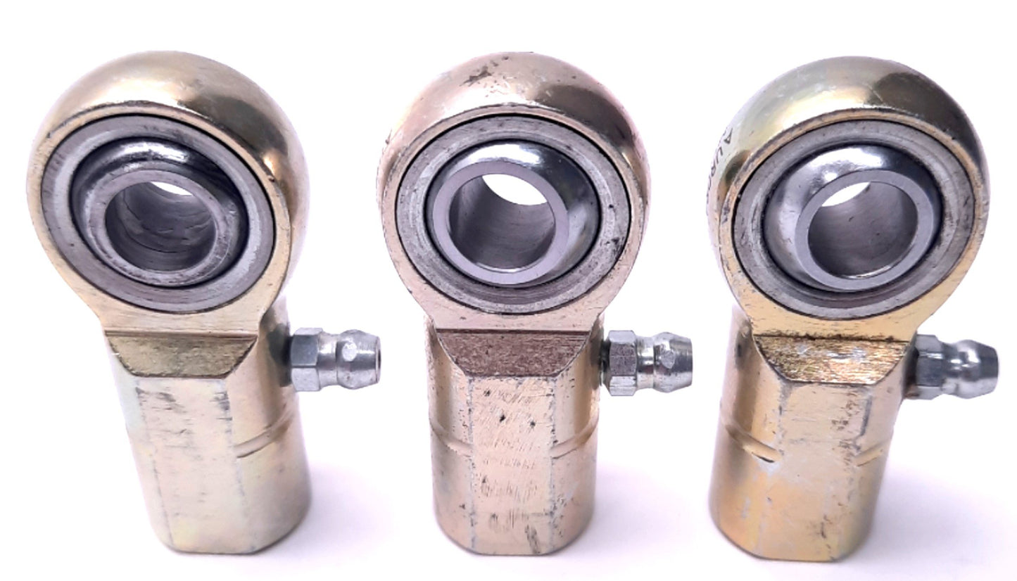 Used Lot of 3 Aurora USA MWF-M10Z Female Rod End Bearing 10mm Bore, M10x1.25 Female