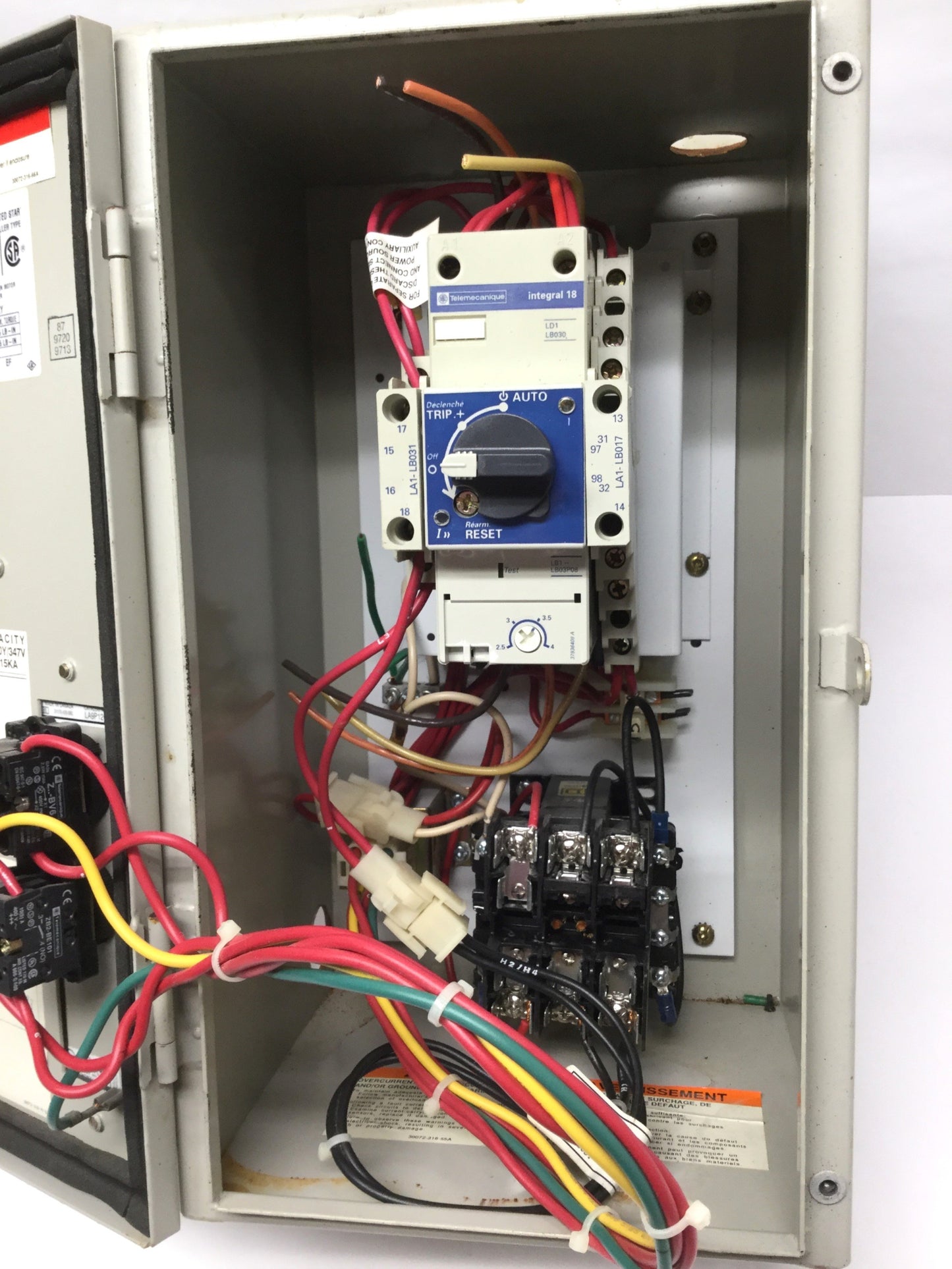 Used Square D LE1UI1847FC INTEGRAL Combo Motor Starter Control 3PH 15HP w/LB1 LB03P08