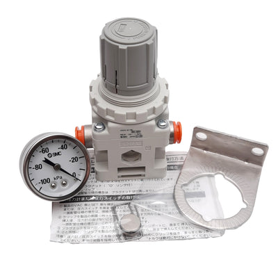 New SMC IRV20-N11BG Vacuum Pressure Regulator -100~-1.3kPa, 3/8" One-Touch Fittings