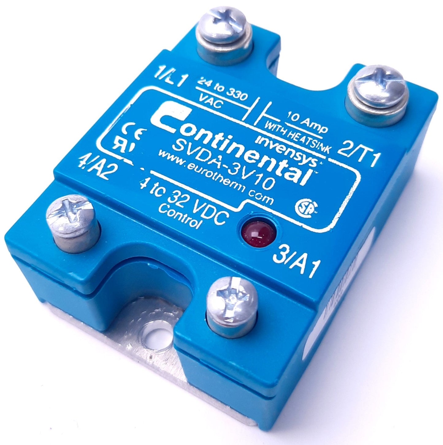 Used Continental SVDA-3V10 SVDA/3V10 Solid State Relay 4-32v DC In, AC Out, 10A 300V