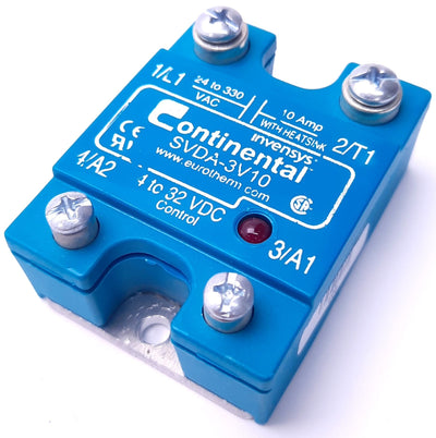 Used Continental SVDA-3V10 SVDA/3V10 Solid State Relay 4-32v DC In, AC Out, 10A 300V