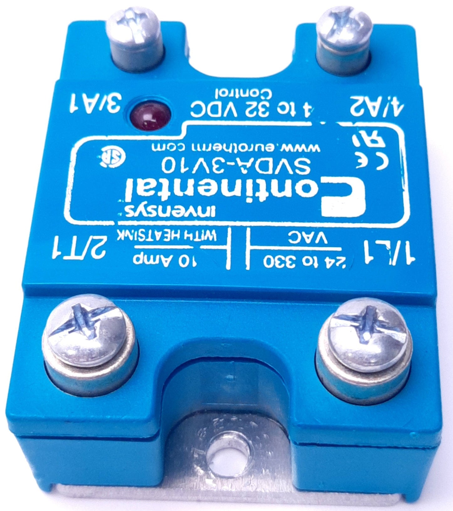 Used Continental SVDA-3V10 SVDA/3V10 Solid State Relay 4-32v DC In, AC Out, 10A 300V