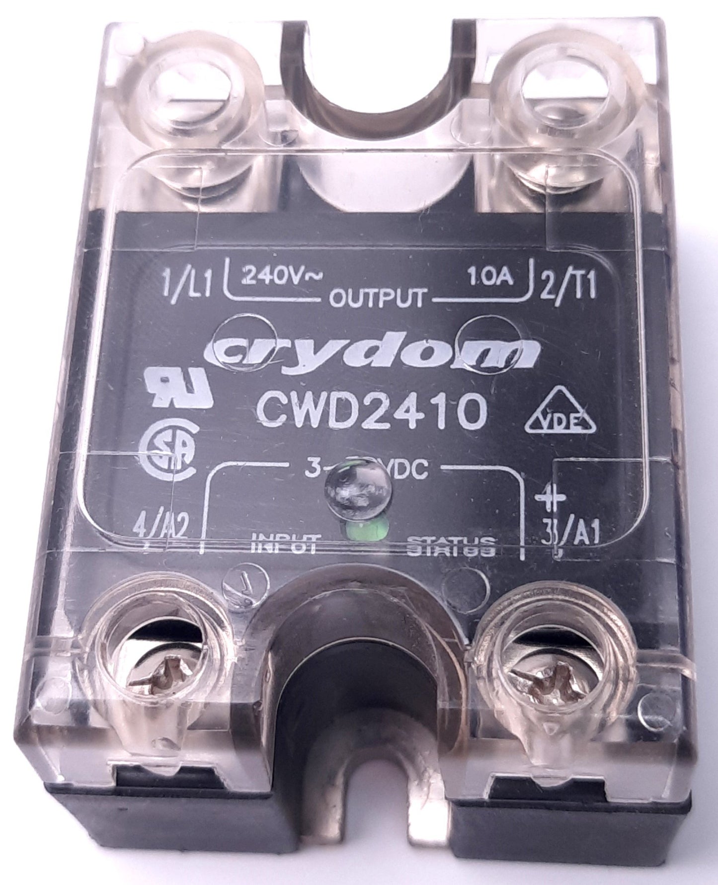 Used Sensata Crydom CWD2410 Solid State Relay 3-32v DC Input, 24-280V 10A Output