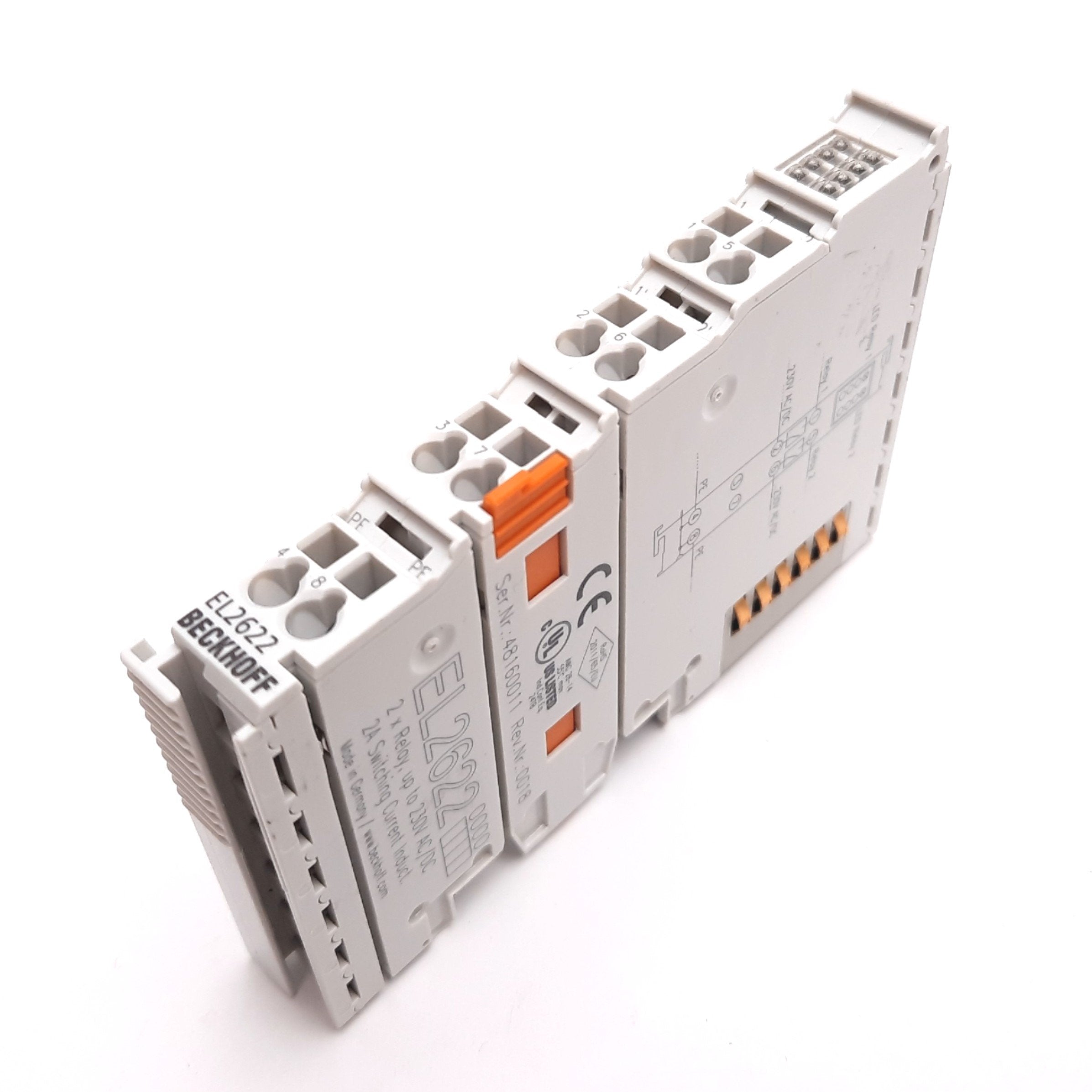 Beckhoff EL2622 Relay Output Module, 2-Channel Make Contacts, 230VAC/D ...
