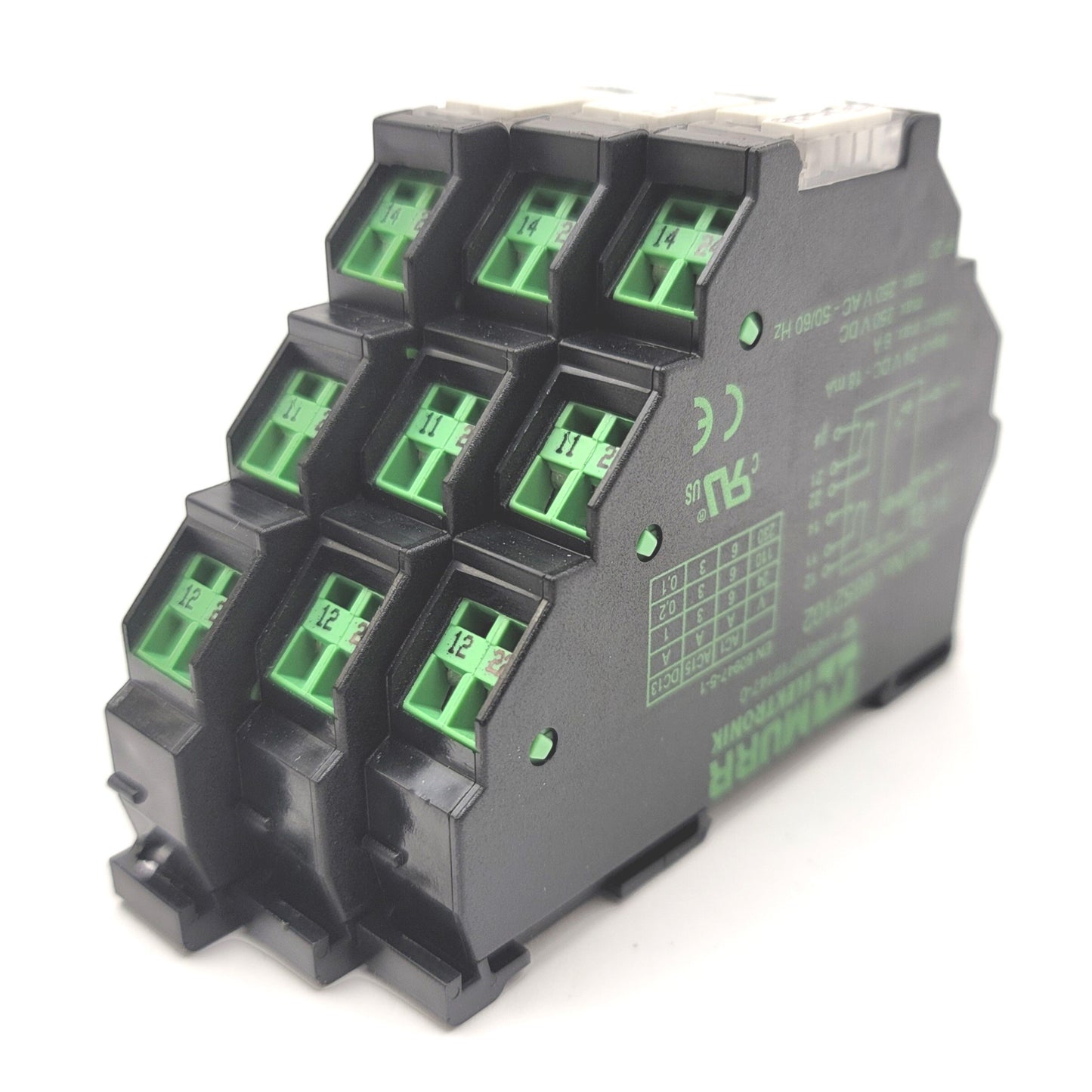 Used Lot Of 3 Murr Elektronik 66521012 MIRO 12.4 24VDC-2U Din Rail Output Relays