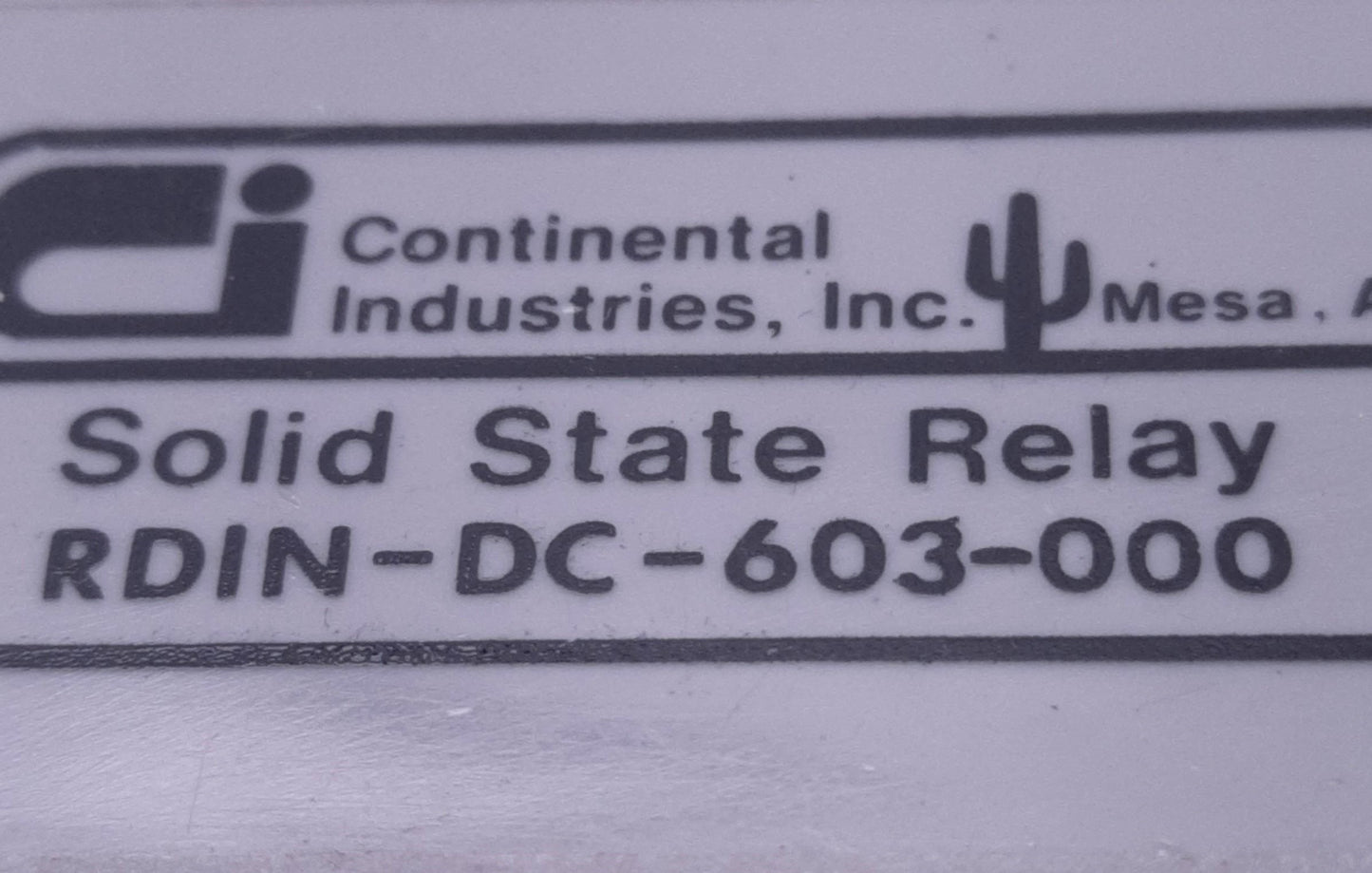 Used Lot of 2 Continental RDIN-DC-603-000 Solid State Relay 32v DC Input, 24-280v Out