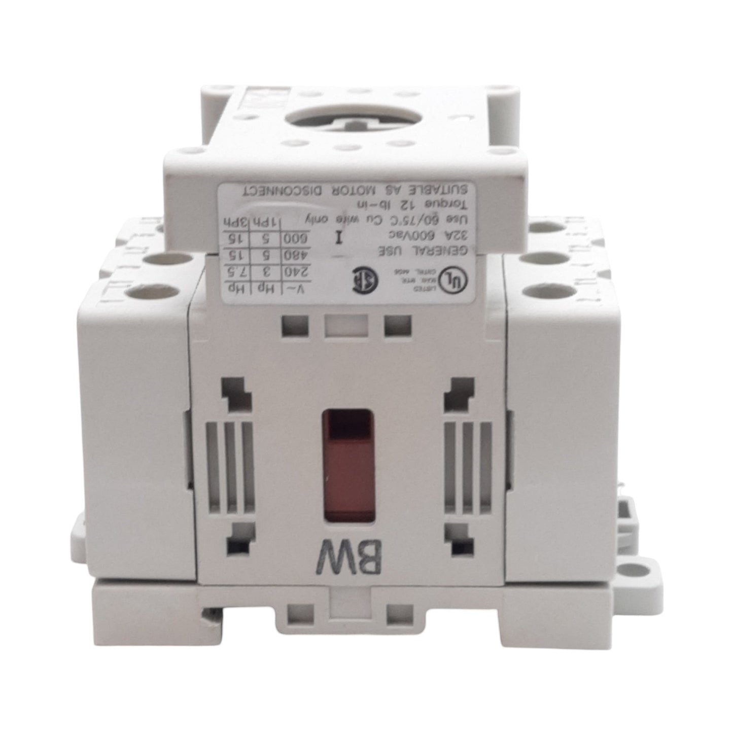 Used Allen Bradley 194E-A32-1753 B Load Disconnect Switch 32A, 15HP, 600VAC, 3 Pole