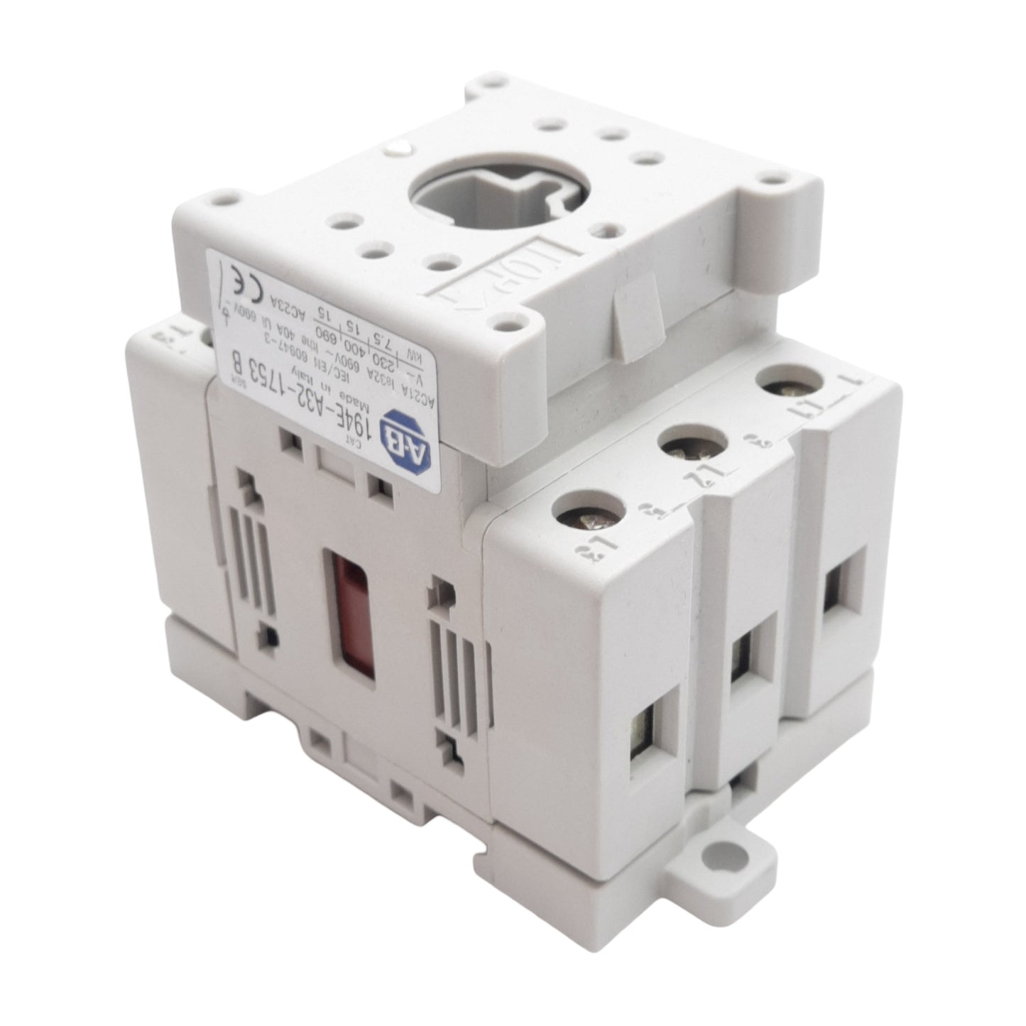 Used Allen Bradley 194E-A32-1753 B Load Disconnect Switch 32A, 15HP, 600VAC, 3 Pole