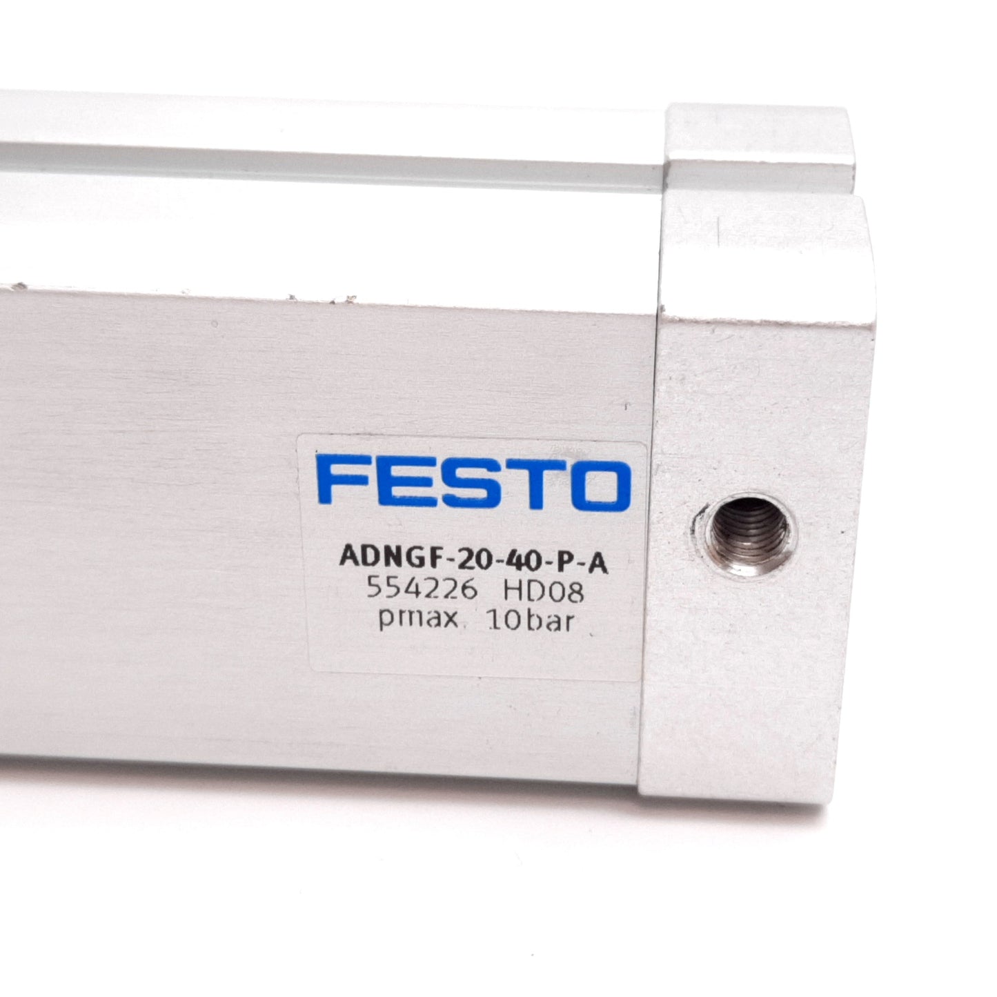 Used Festo ADNGF-20-40-P-A Compact Cylinder, Bore: 20mm, Stroke: 40mm, M5x0.8