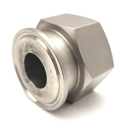 Used 1" Sanitary Tri-Clamp To 3/4"NPT Female Straight Adapter Stainless Steel