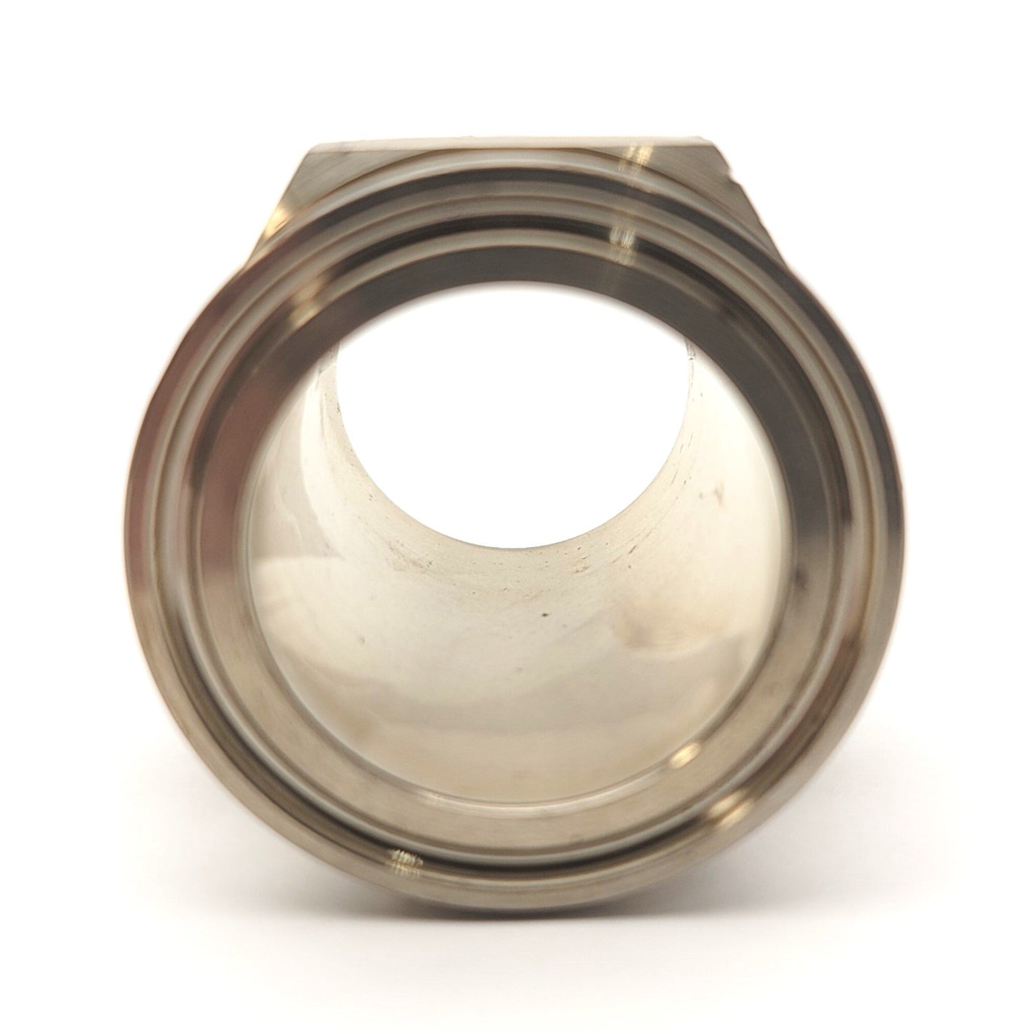 Used 1-1/2" Sanitary Tri-Clamp To 1-1/2"NPT Male Straight Adapter Stainless Steel