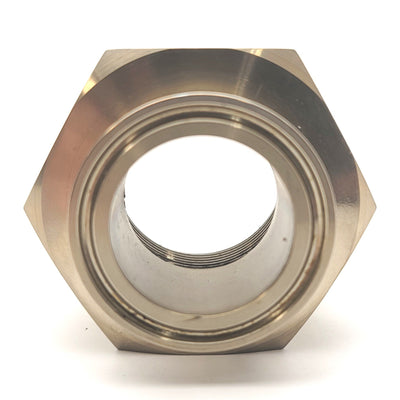 Used 1-1/2" Sanitary Tri-Clamp To 1-1/2"NPTF Straight Adapter Stainless Steel