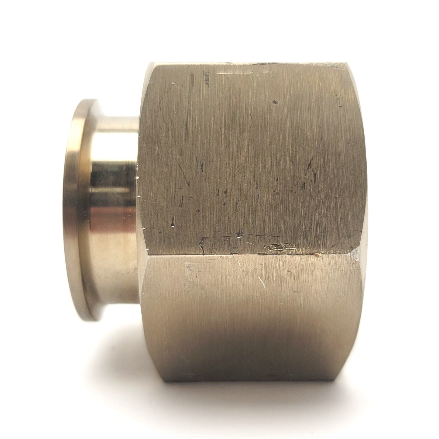 Used 1-1/2" Sanitary Tri-Clamp To 1-1/2"NPTF Straight Adapter Stainless Steel