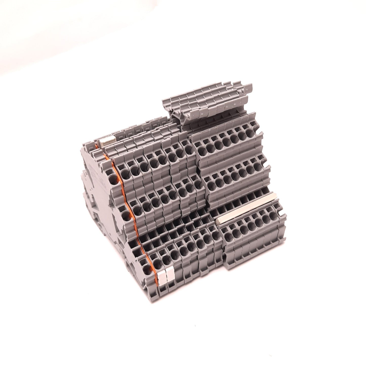 Used Lot of 17 Wago 2002-3201 Top-Job Terminal Block 500V 24A, Three Levels, 5.2mm