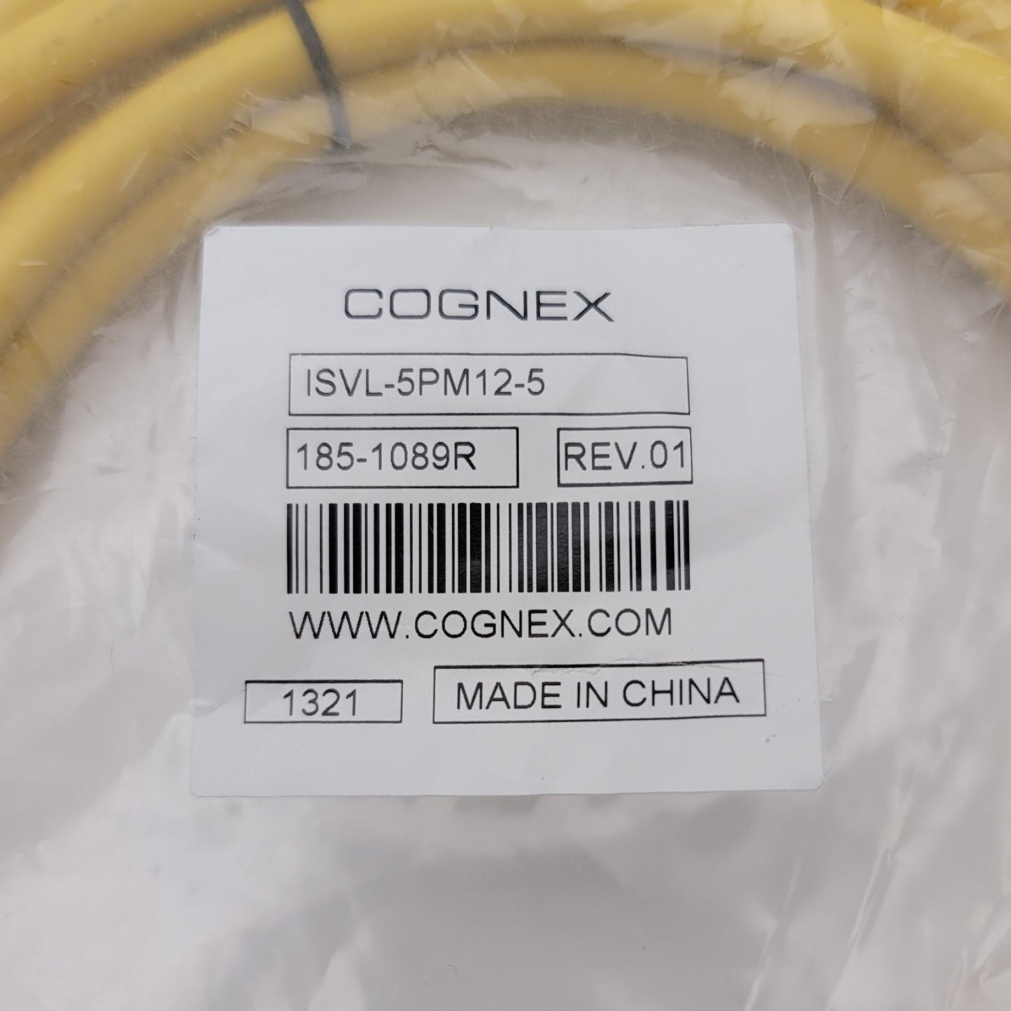 New Cognex IVSL-5PM12-5 External Light Power Cable, M12 5-Pin To Flying Leads, 5m