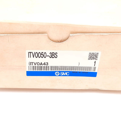 New SMC ITV0050-3BS Electro-Pneumatic Regulator, 0-10VDC, 0.001-0.9MPa, With Cable