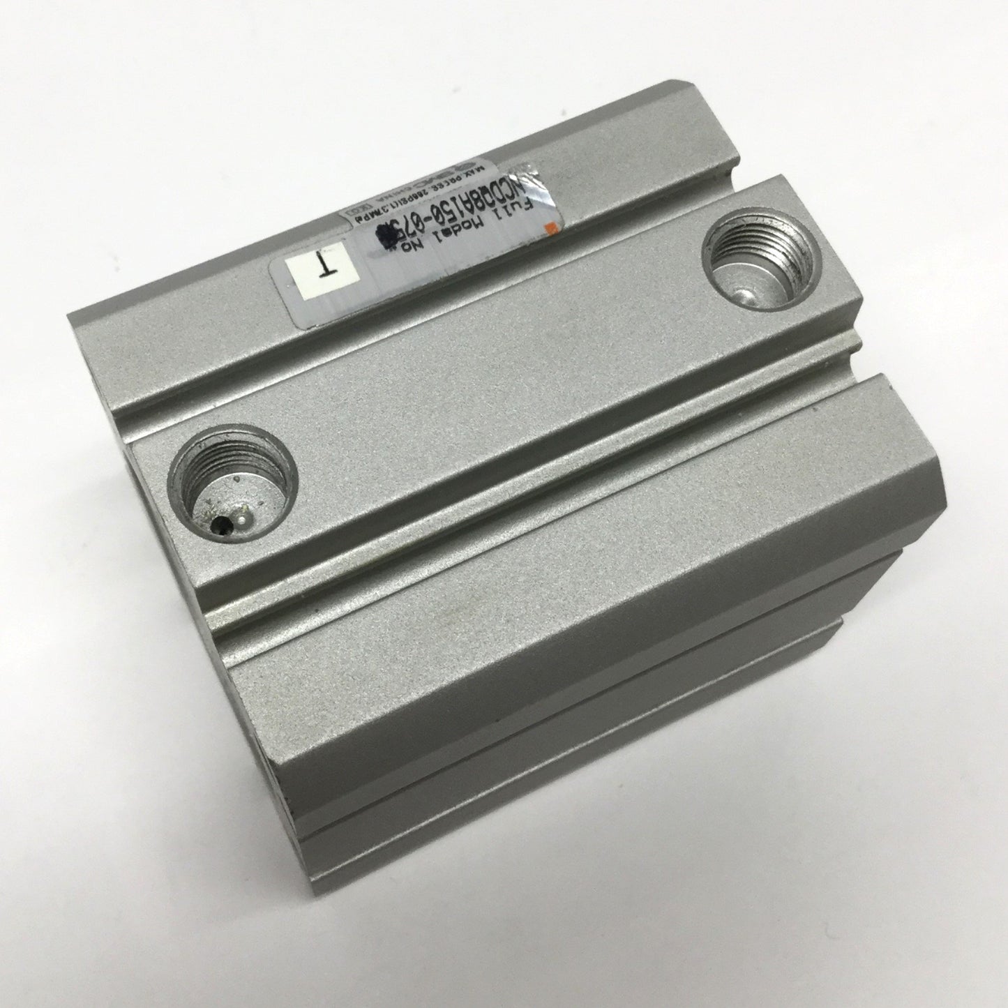 Used SMC NCDQ8A150-075 Pneumatic Compact Cylinder 1.5" Bore, 0.75" Stroke, 1/8" NPT
