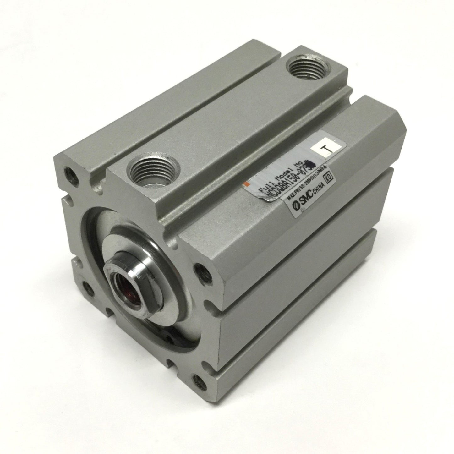 Used SMC NCDQ8A150-075 Pneumatic Compact Cylinder 1.5" Bore, 0.75" Stroke, 1/8" NPT