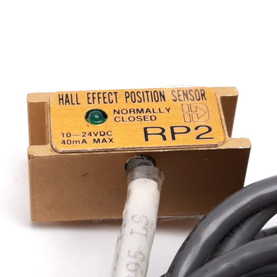 Used Danaher Motion RP2 Hall Effect Position Sensor, 10-24VDC, 40mA Max, N/C